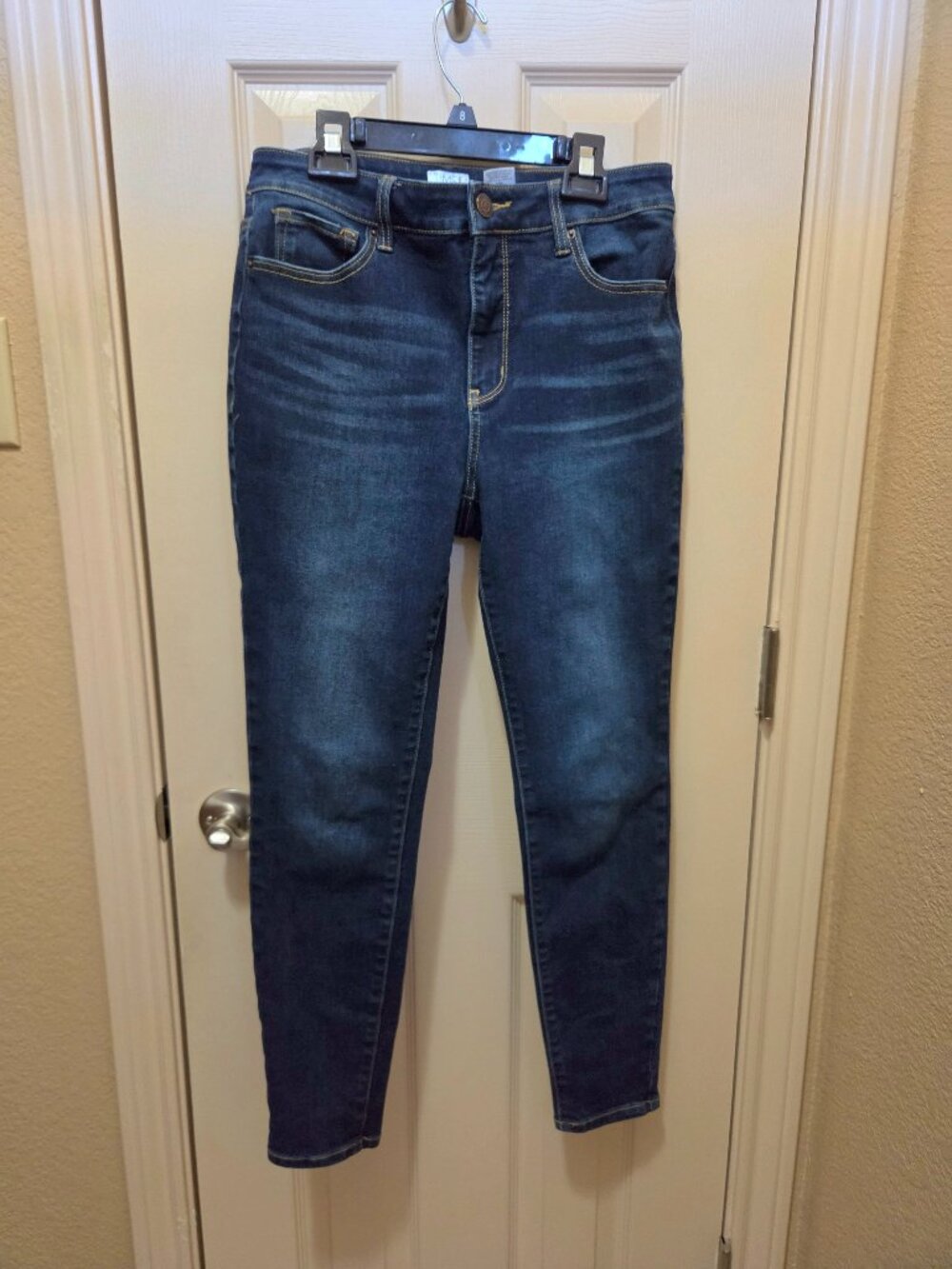 Time & Tru Blue Jeans, Size 8, Dark Blue